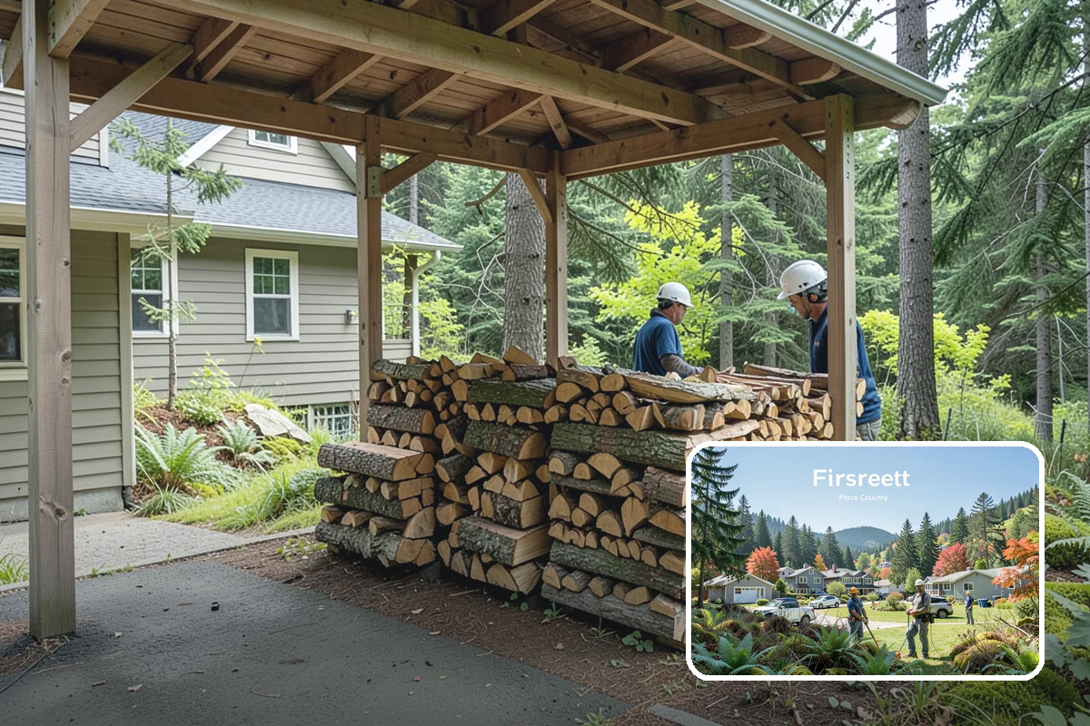 Firewood Restocking in Fircrest, Pierce County, WA - Never run out during the cold season