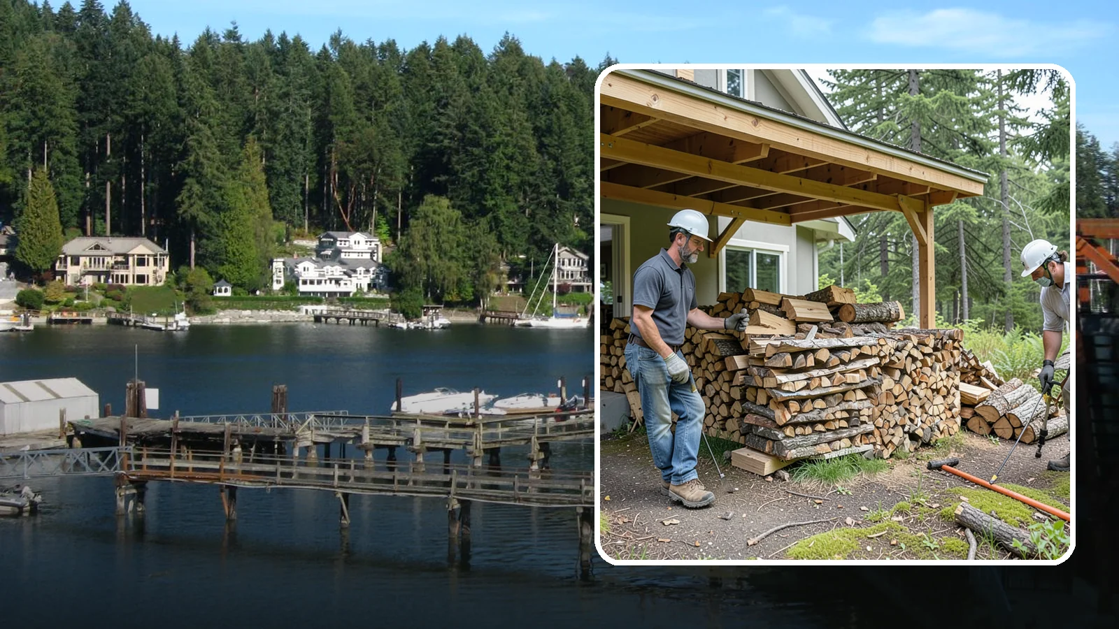 Firewood Restocking in Gig Harbor, Pierce County, WA - We monitor and refill your firewood supply on a recurring basis so you never run out during the heating season.