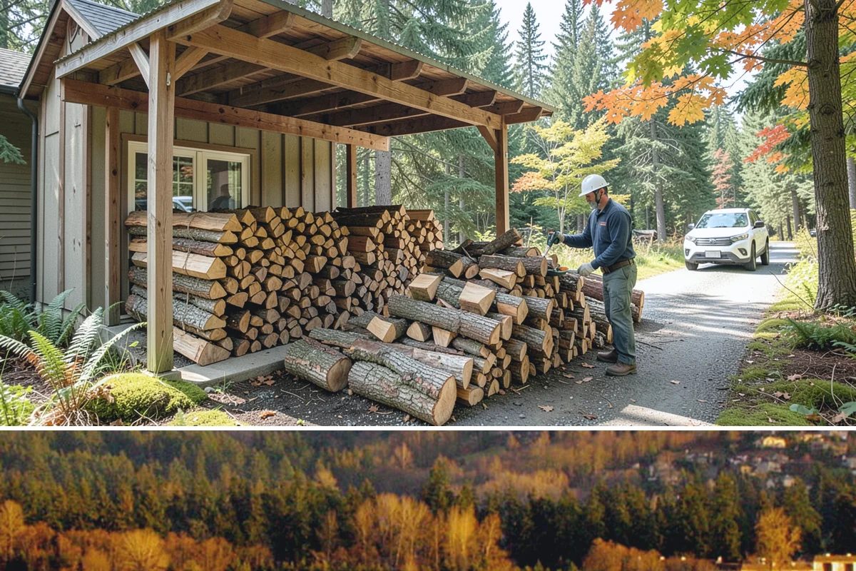 Firewood Restocking in Kenmore, King County, WA - Set up restocking before winter so your automatic refills carry you through the coldest, wettest months.
