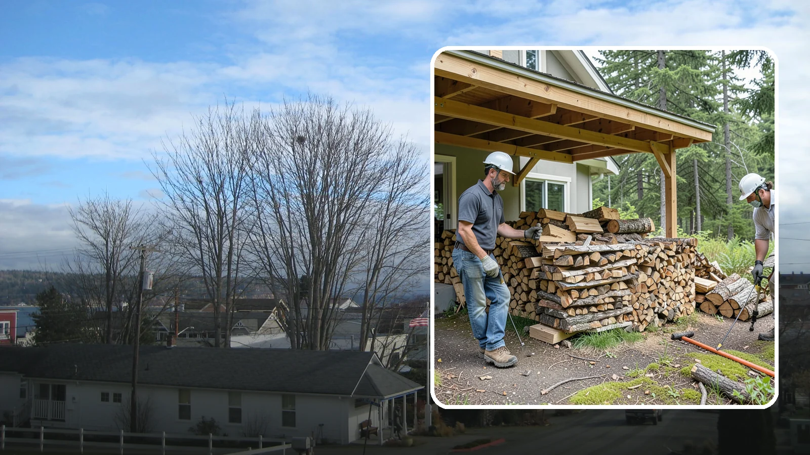 Firewood Restocking in Langley, Island County, WA - We monitor and refill your firewood supply on a recurring basis so you never run out during the heating season.