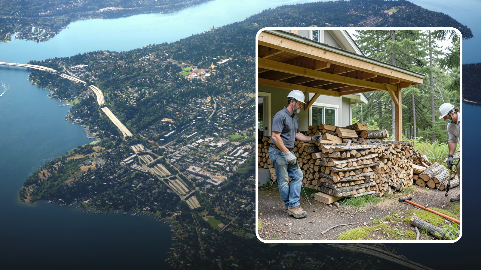 Firewood Restocking in Mercer Island, King County, WA - We monitor and refill your firewood supply on a recurring basis so you never run out during the heating season.