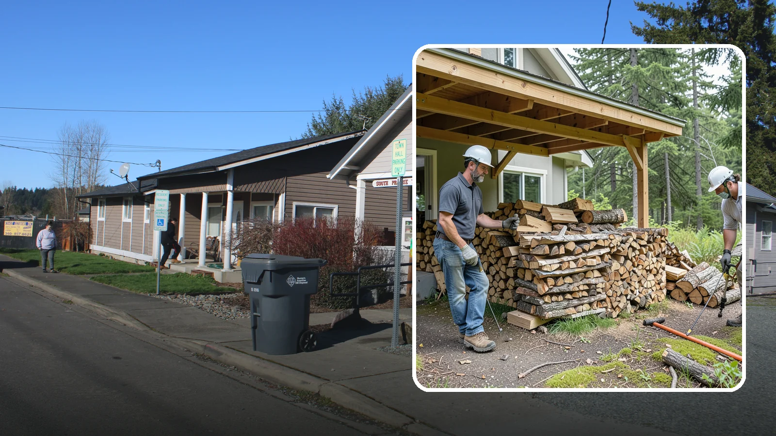 Firewood Restocking in South Prairie, Pierce County, WA - We monitor and refill your firewood supply on a recurring basis so you never run out during the heating season.