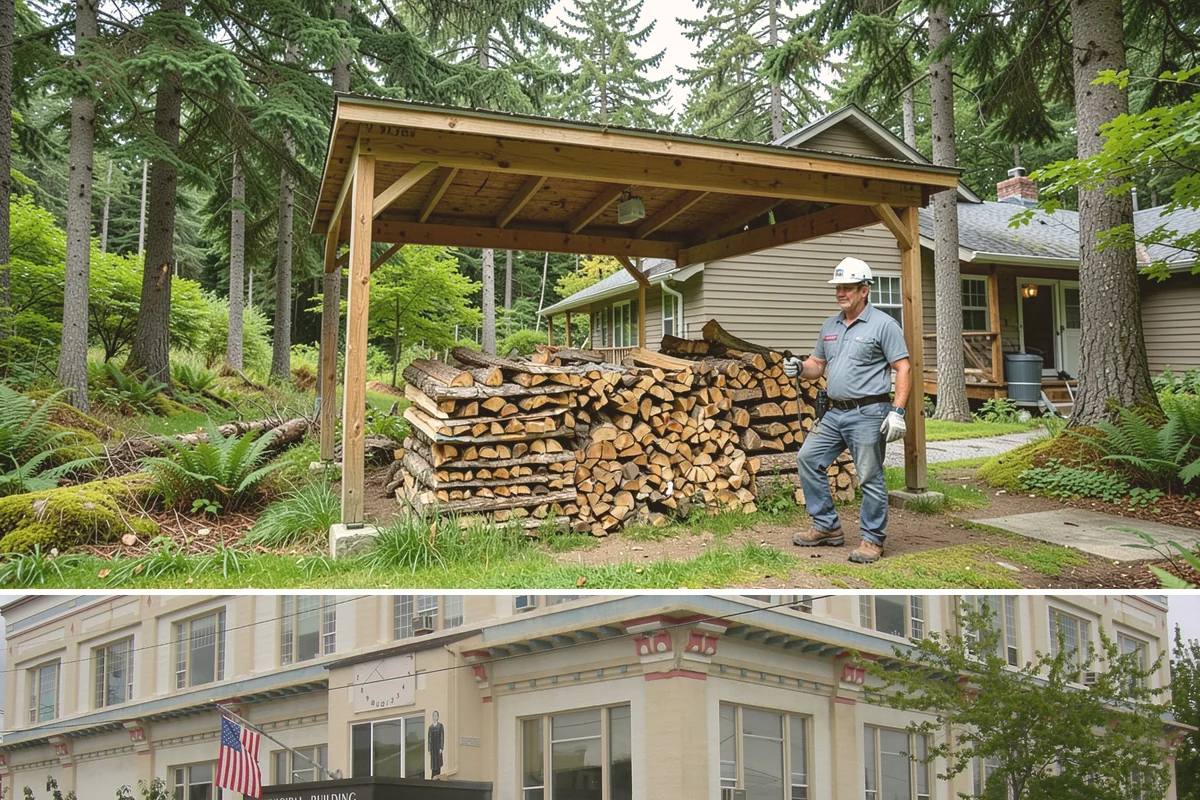 Firewood Rotation in Anacortes, Skagit County, WA - Set up rotation heading into fall so seasoned wood is up front for the heating season.