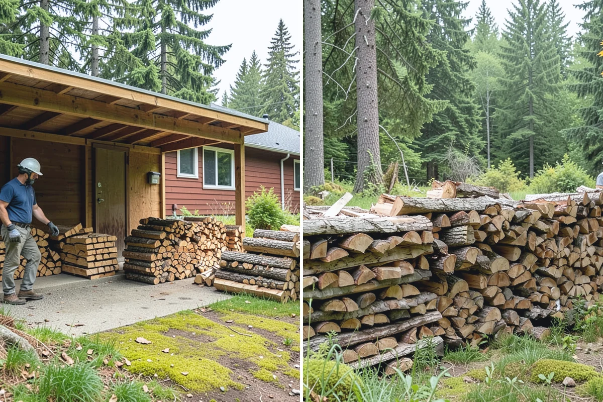 Firewood Rotation in Beaux Arts Village, King County, WA - Inspect current stacks and seasoning levels