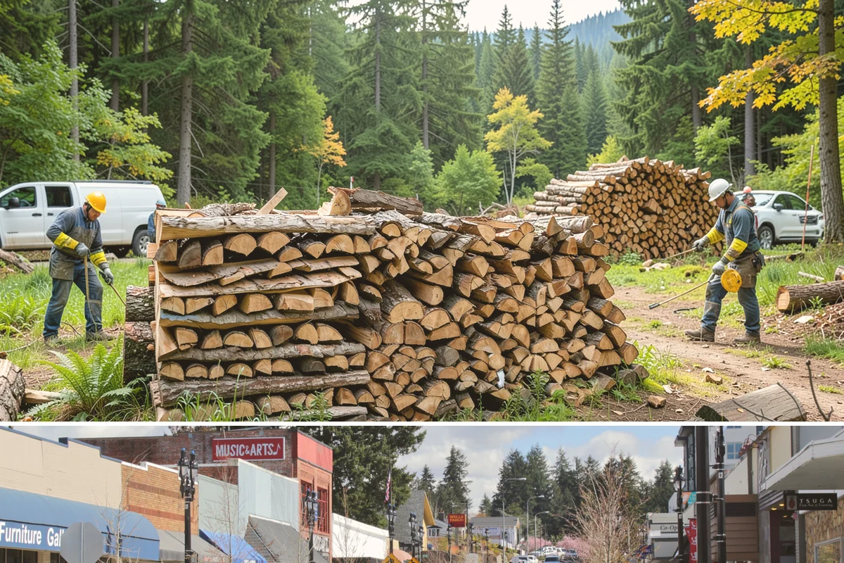 Firewood Rotation in Bothell, King County, WA - Set up rotation heading into fall so seasoned wood is up front for the heating season.