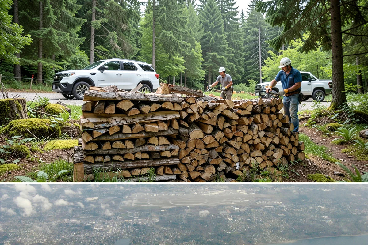 Firewood Rotation in Burien, King County, WA - Set up rotation heading into fall so seasoned wood is up front for the heating season.