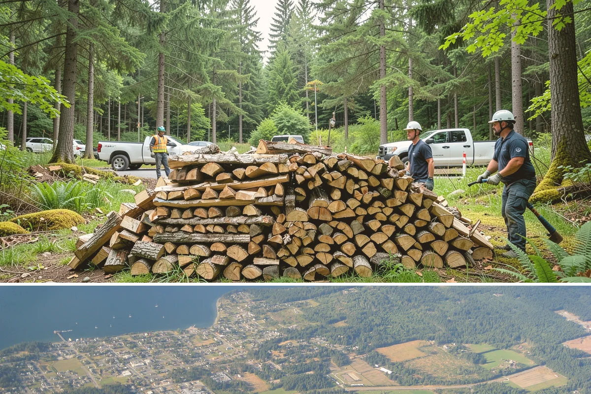 Firewood Rotation in Coupeville, Island County, WA - Set up rotation heading into fall so seasoned wood is up front for the heating season.