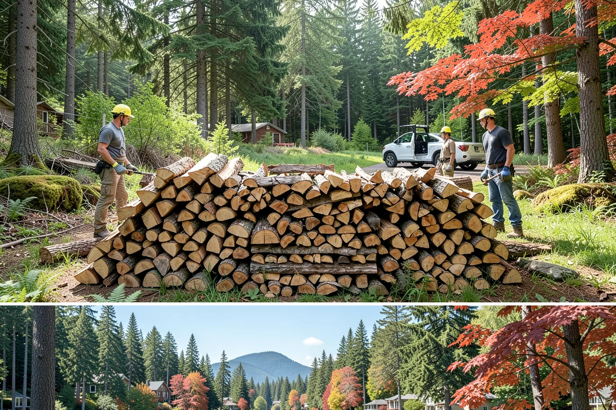 Firewood Rotation in Covington, King County, WA - Set up rotation heading into fall so seasoned wood is up front for the heating season.