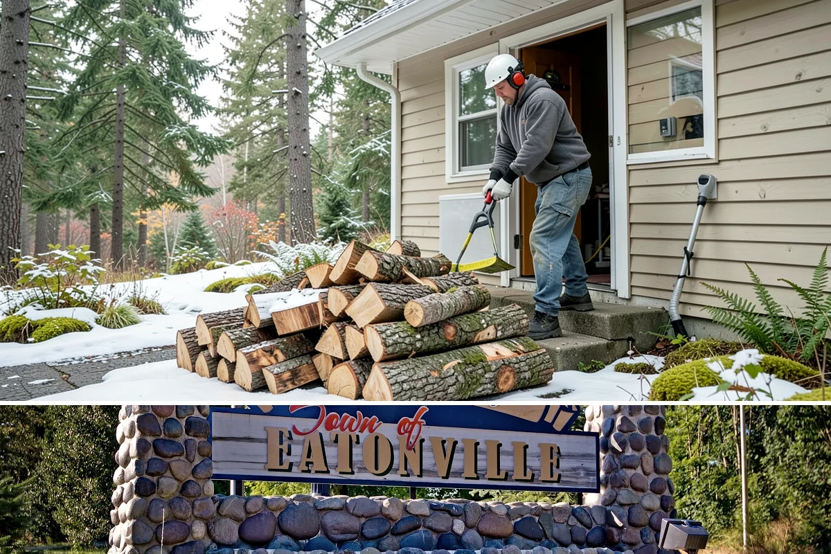 Firewood Rotation in Eatonville, Pierce County, WA - Set up rotation heading into fall so seasoned wood is up front for the heating season.