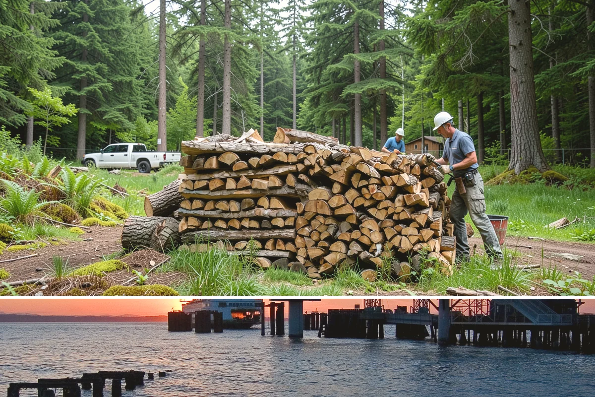 Firewood Rotation in Edmonds, Snohomish County, WA - Set up rotation heading into fall so seasoned wood is up front for the heating season.