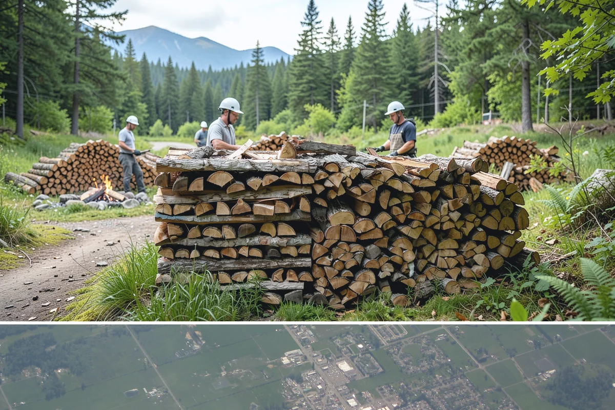 Firewood Rotation in Enumclaw, King County, WA - Set up rotation heading into fall so seasoned wood is up front for the heating season.