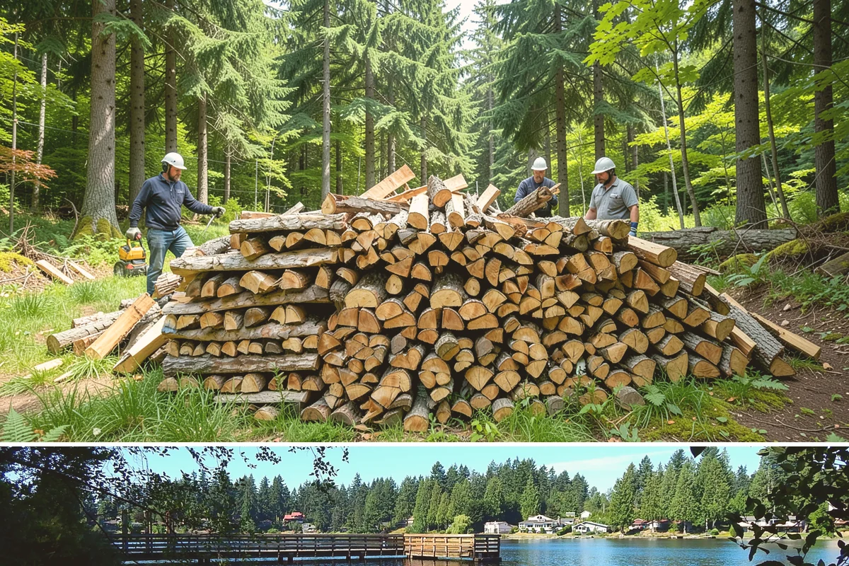 Firewood Rotation in Federal Way, King County, WA - Set up rotation heading into fall so seasoned wood is up front for the heating season.