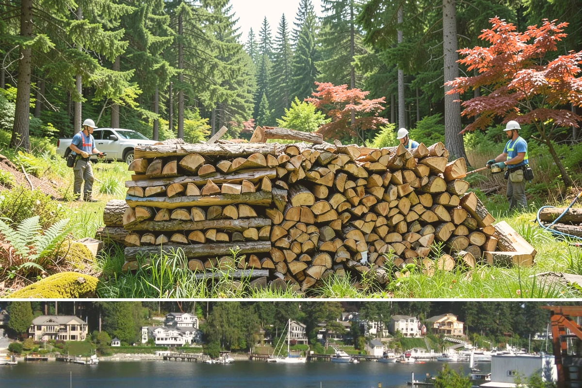 Firewood Rotation in Gig Harbor, Pierce County, WA - Set up rotation heading into fall so seasoned wood is up front for the heating season.