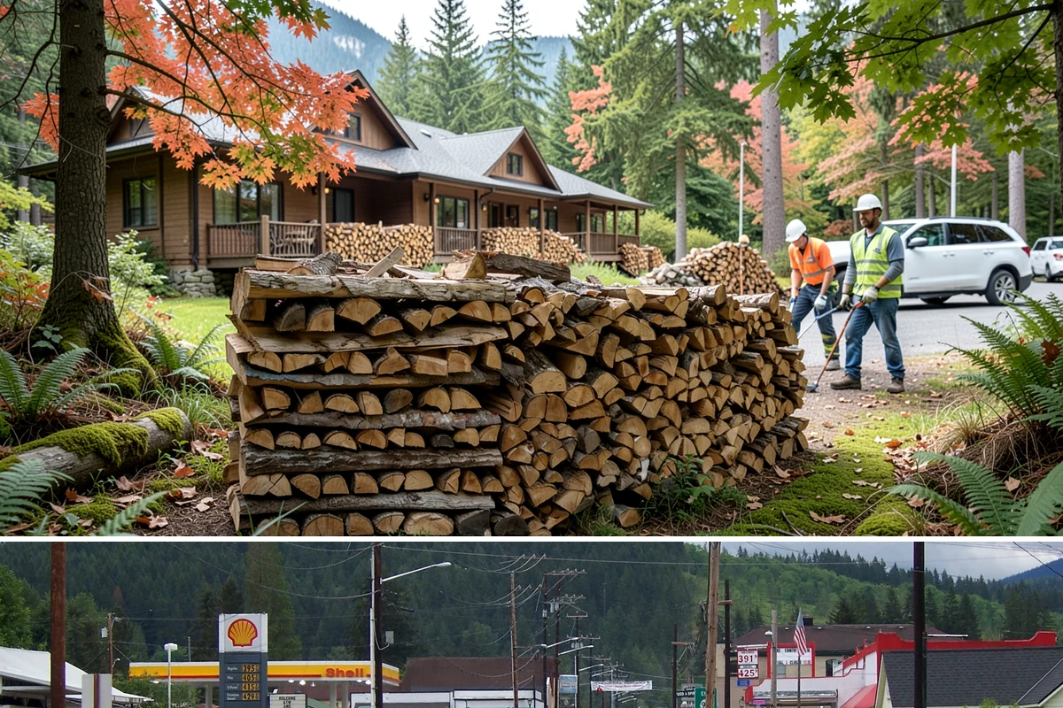 Firewood Rotation in Granite Falls, Snohomish County, WA - Set up rotation heading into fall so seasoned wood is up front for the heating season.