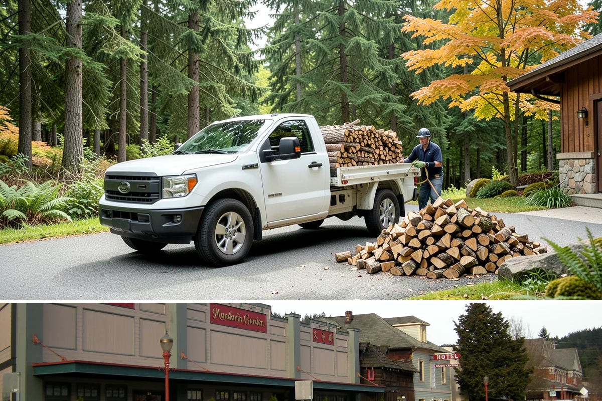 Firewood Rotation in Issaquah, King County, WA - Set up rotation heading into fall so seasoned wood is up front for the heating season.