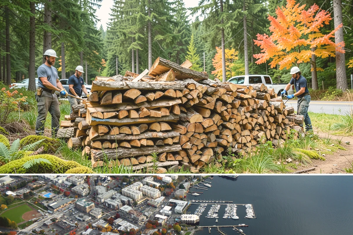Firewood Rotation in Kirkland, King County, WA - Set up rotation heading into fall so seasoned wood is up front for the heating season.