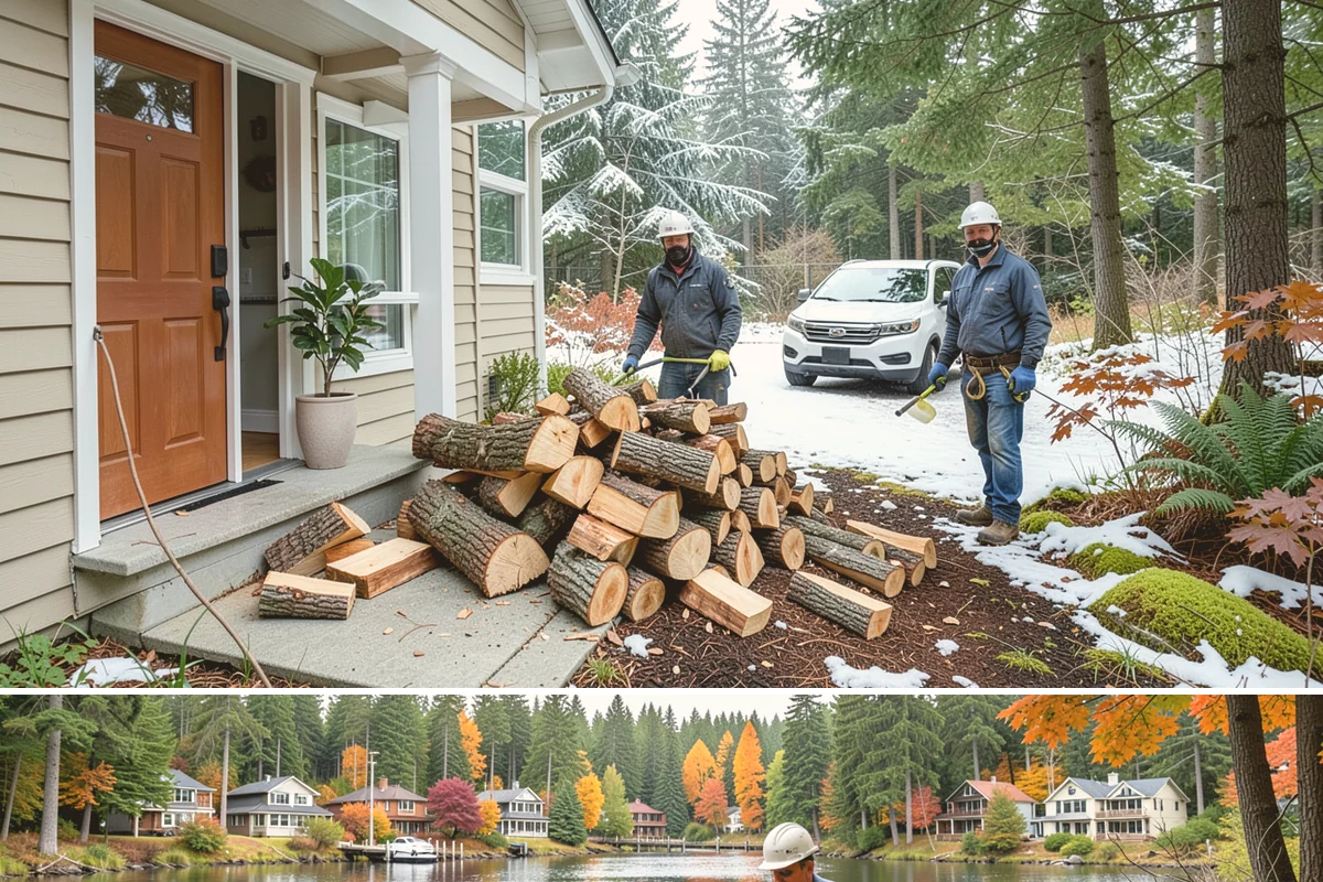 Firewood Rotation in La Conner, Skagit County, WA - Set up rotation heading into fall so seasoned wood is up front for the heating season.