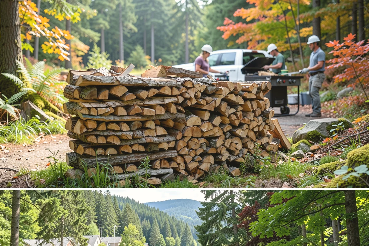 Firewood Rotation in Lake Forest Park, King County, WA - Set up rotation heading into fall so seasoned wood is up front for the heating season.
