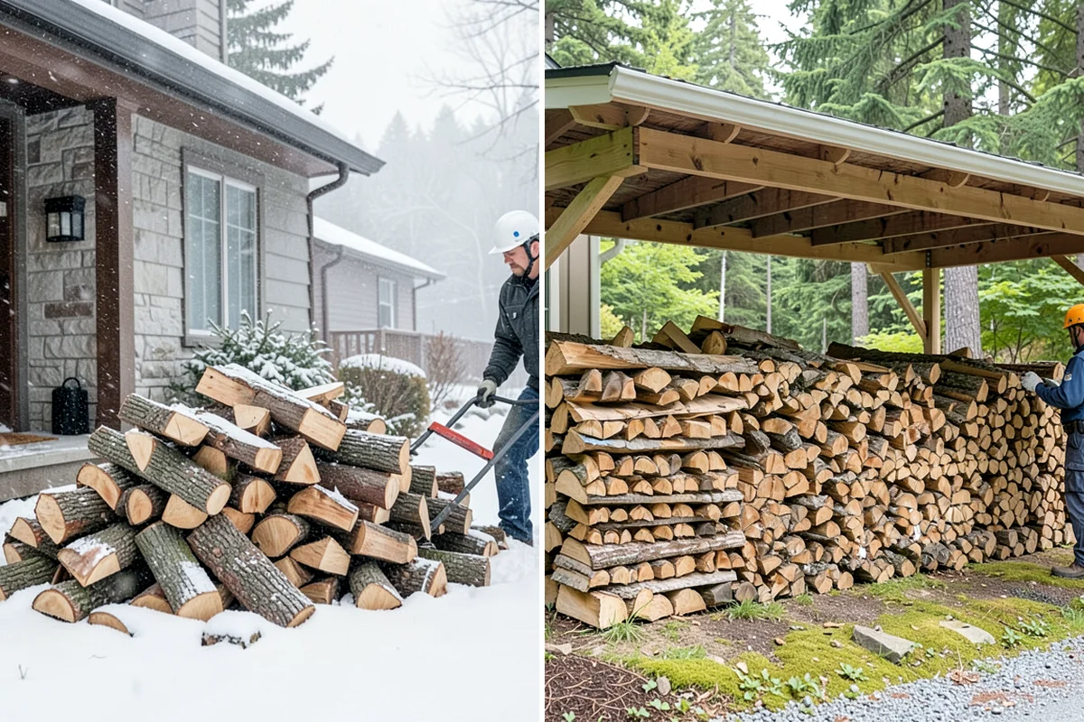 Firewood Rotation in Lyman, Skagit County, WA - Inspect current stacks and seasoning levels