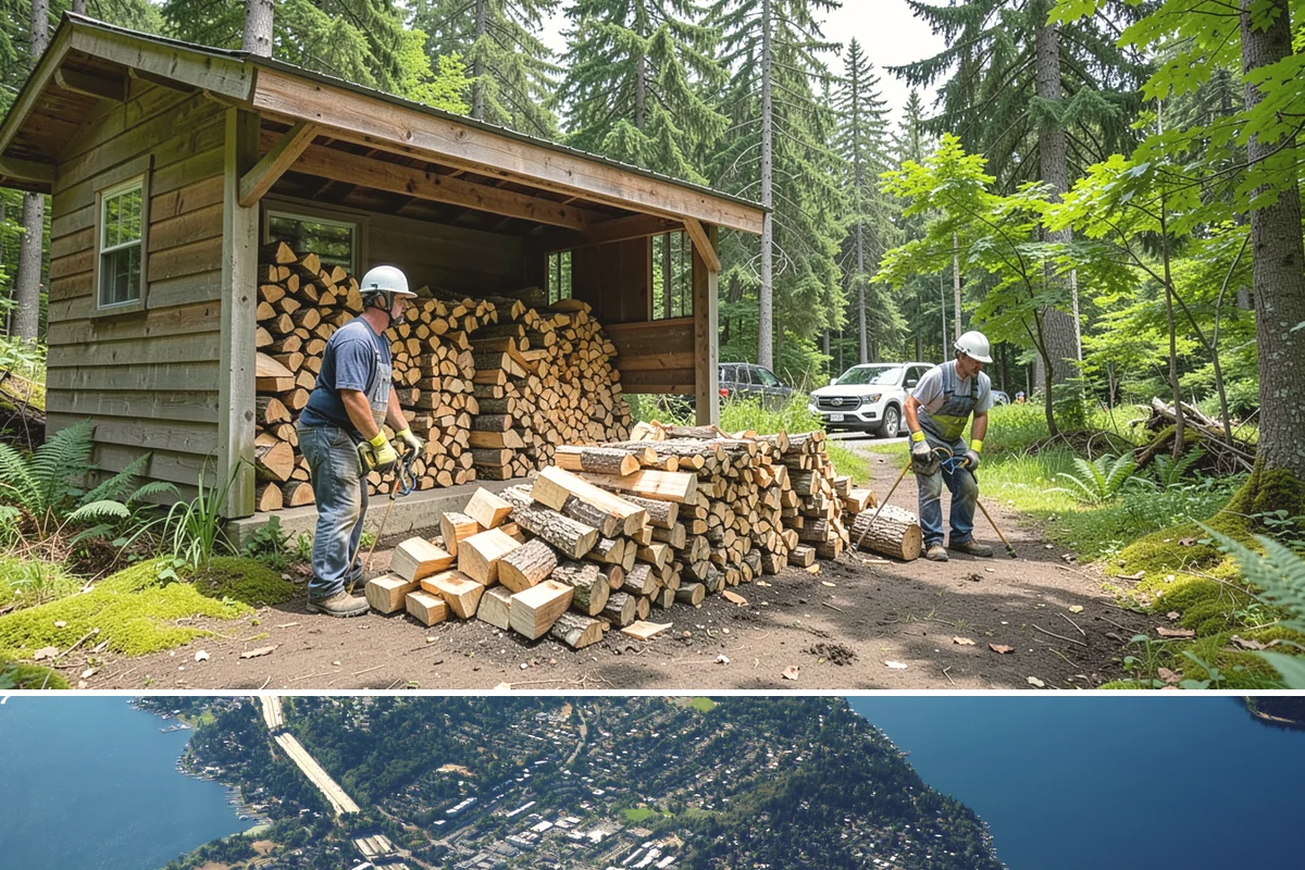 Firewood Rotation in Mercer Island, King County, WA - Set up rotation heading into fall so seasoned wood is up front for the heating season.