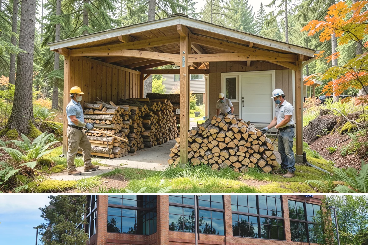 Firewood Rotation in Mountlake Terrace, Snohomish County, WA - Set up rotation heading into fall so seasoned wood is up front for the heating season.