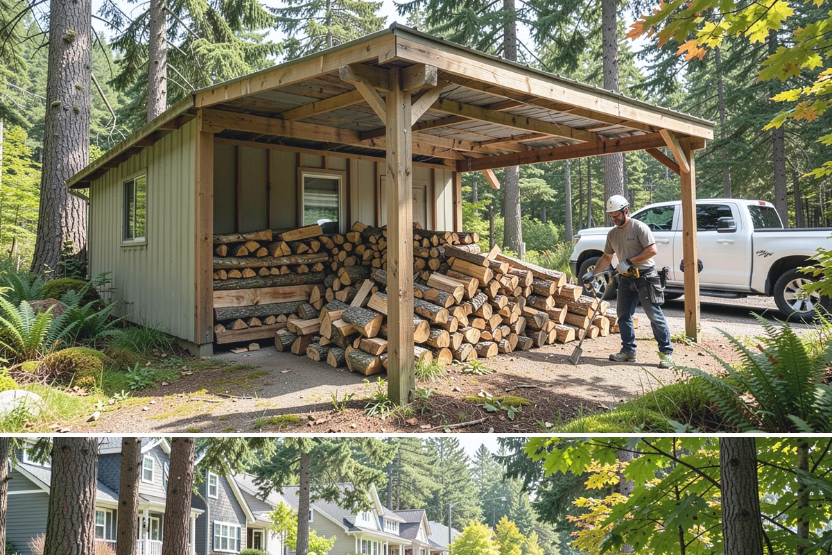 Firewood Rotation in Normandy Park, King County, WA - Set up rotation heading into fall so seasoned wood is up front for the heating season.