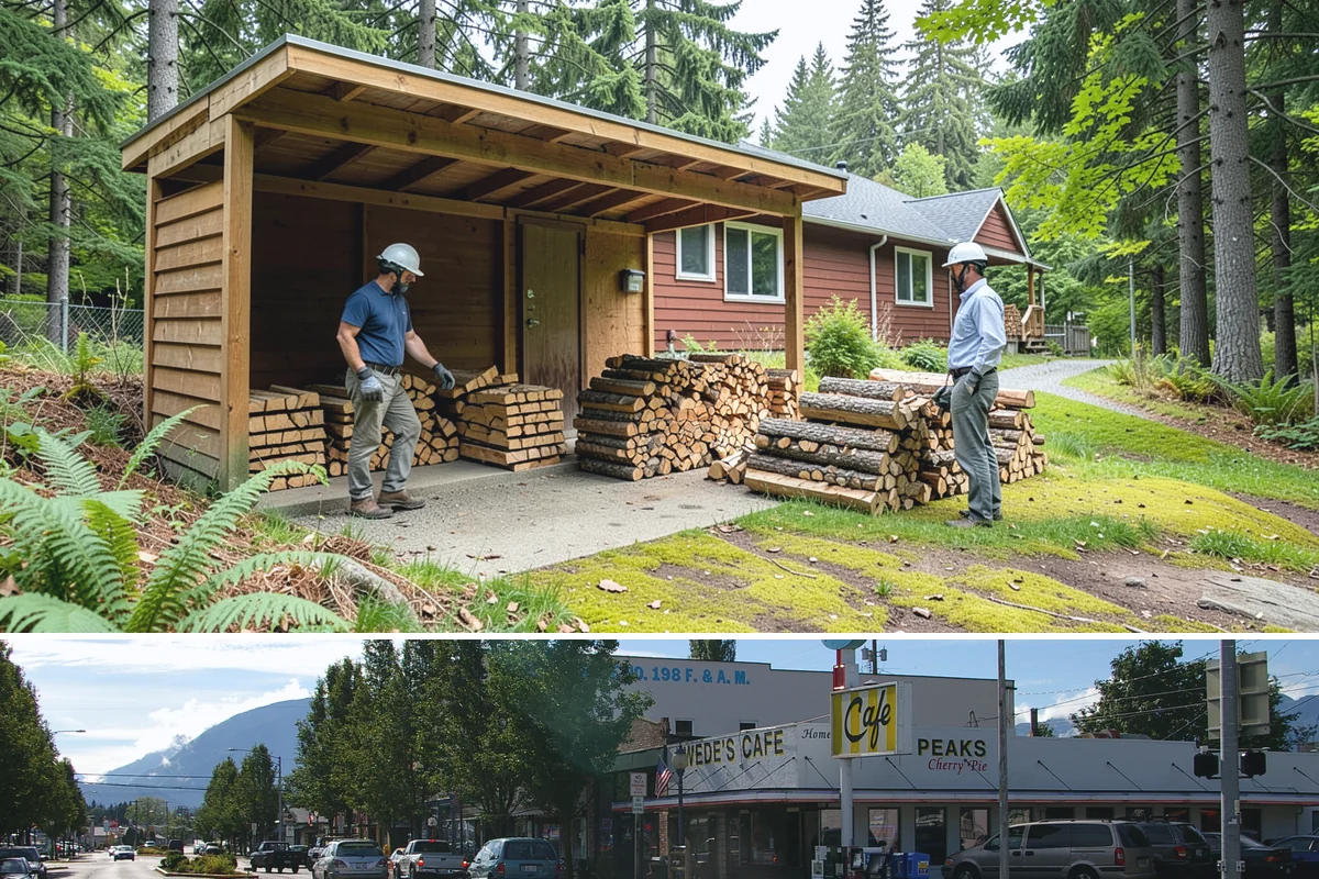 Firewood Rotation in North Bend, King County, WA - Set up rotation heading into fall so seasoned wood is up front for the heating season.