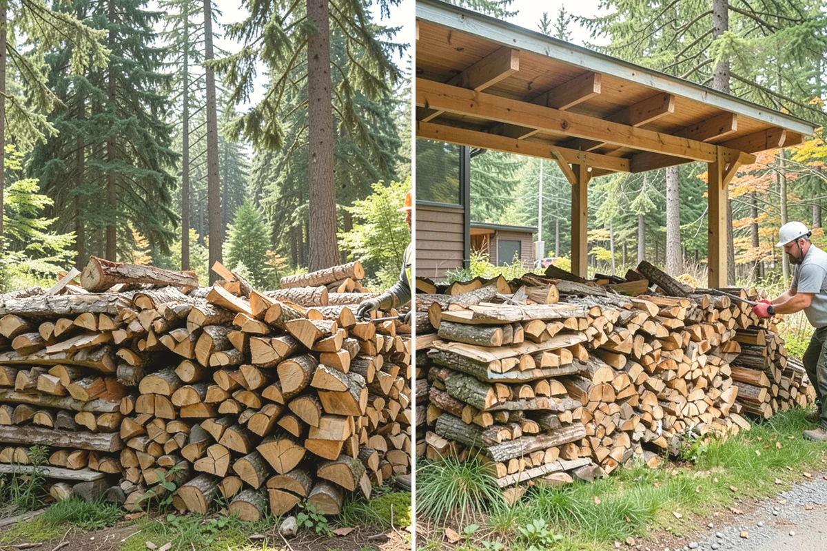 Firewood Rotation in Oak Harbor, Island County, WA - Inspect current stacks and seasoning levels