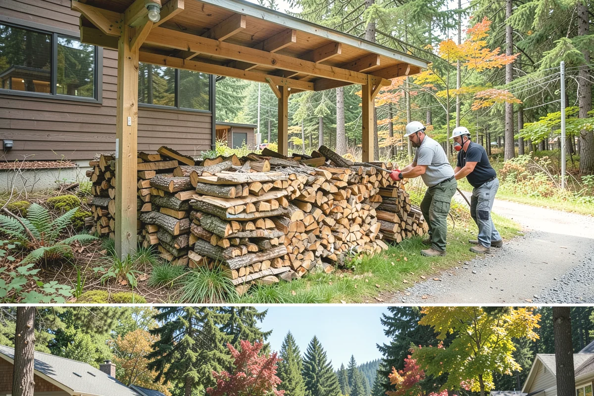 Firewood Rotation in Orting, Pierce County, WA - Set up rotation heading into fall so seasoned wood is up front for the heating season.