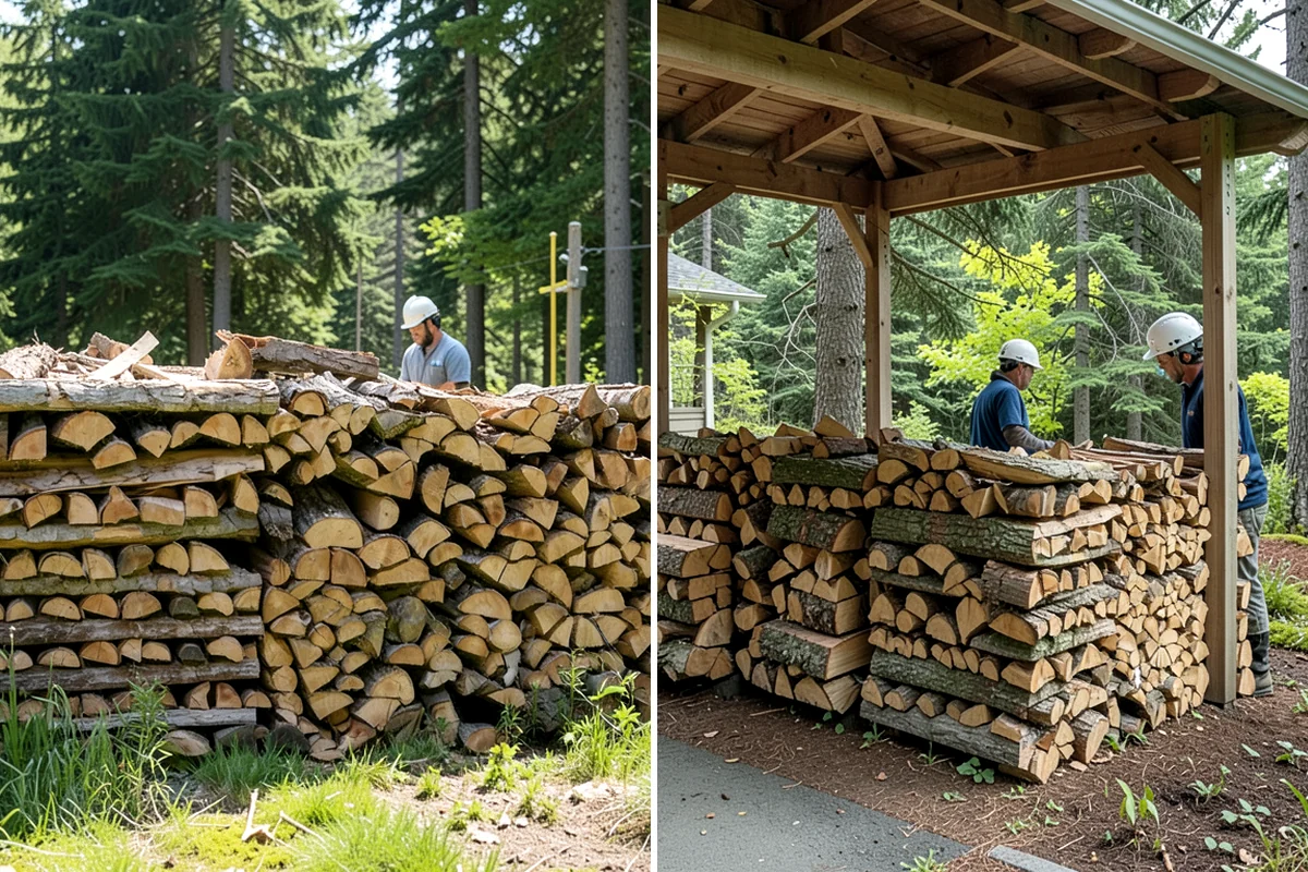 Firewood Rotation in Shoreline, King County, WA - Inspect current stacks and seasoning levels