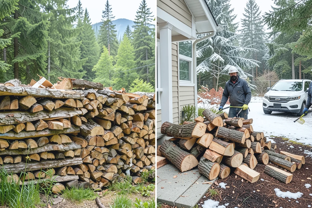 Firewood Rotation in South Prairie, Pierce County, WA - Inspect current stacks and seasoning levels