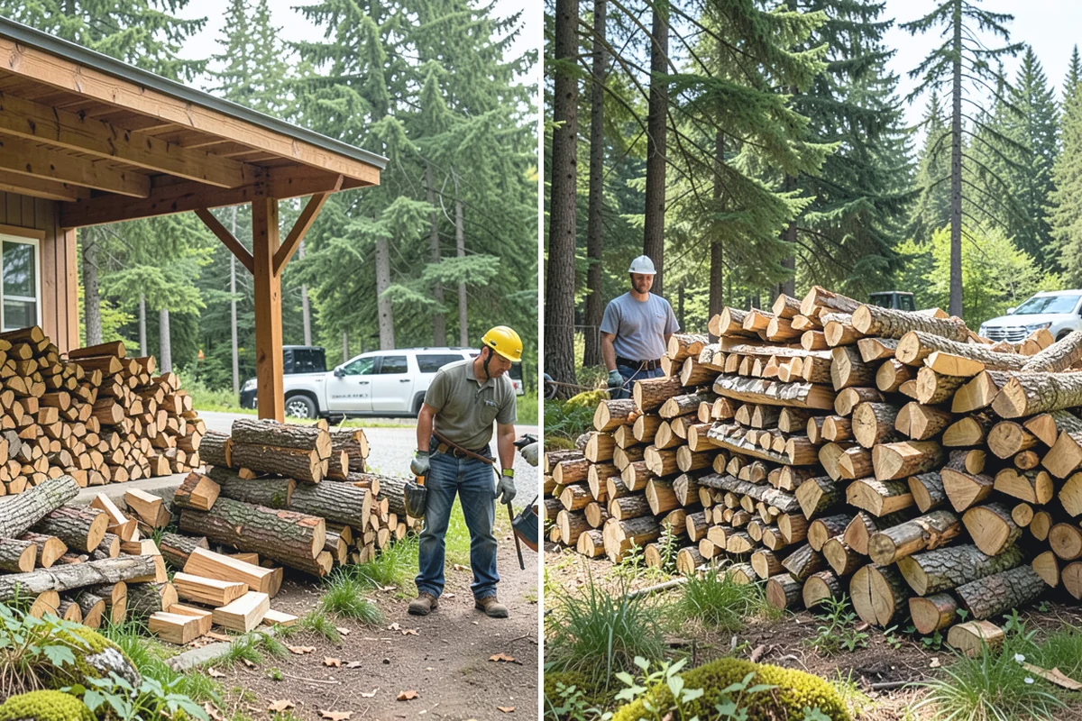 Firewood Rotation in Woodinville, King County, WA - Inspect current stacks and seasoning levels
