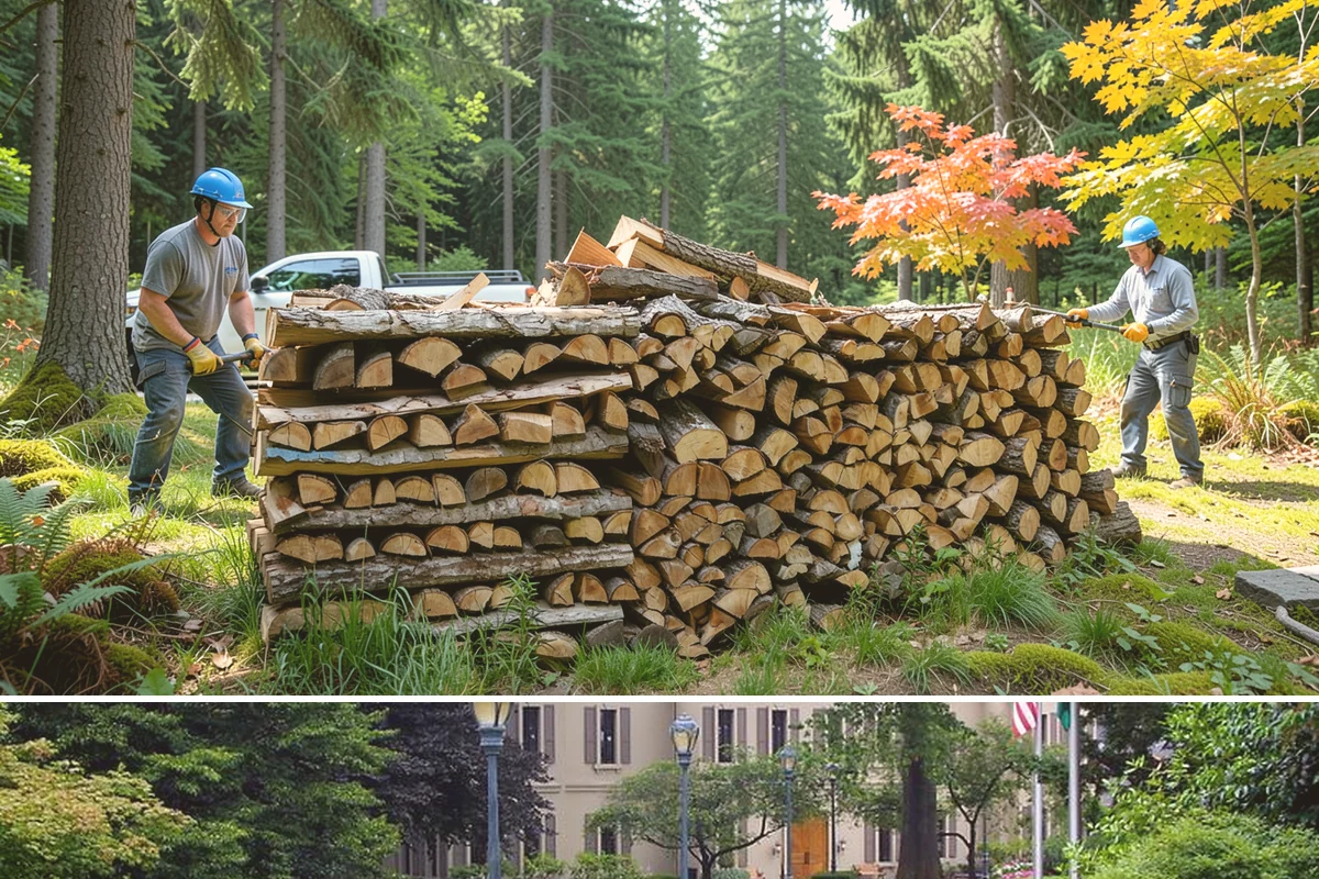 Firewood Rotation in Woodinville, King County, WA - Set up rotation heading into fall so seasoned wood is up front for the heating season.