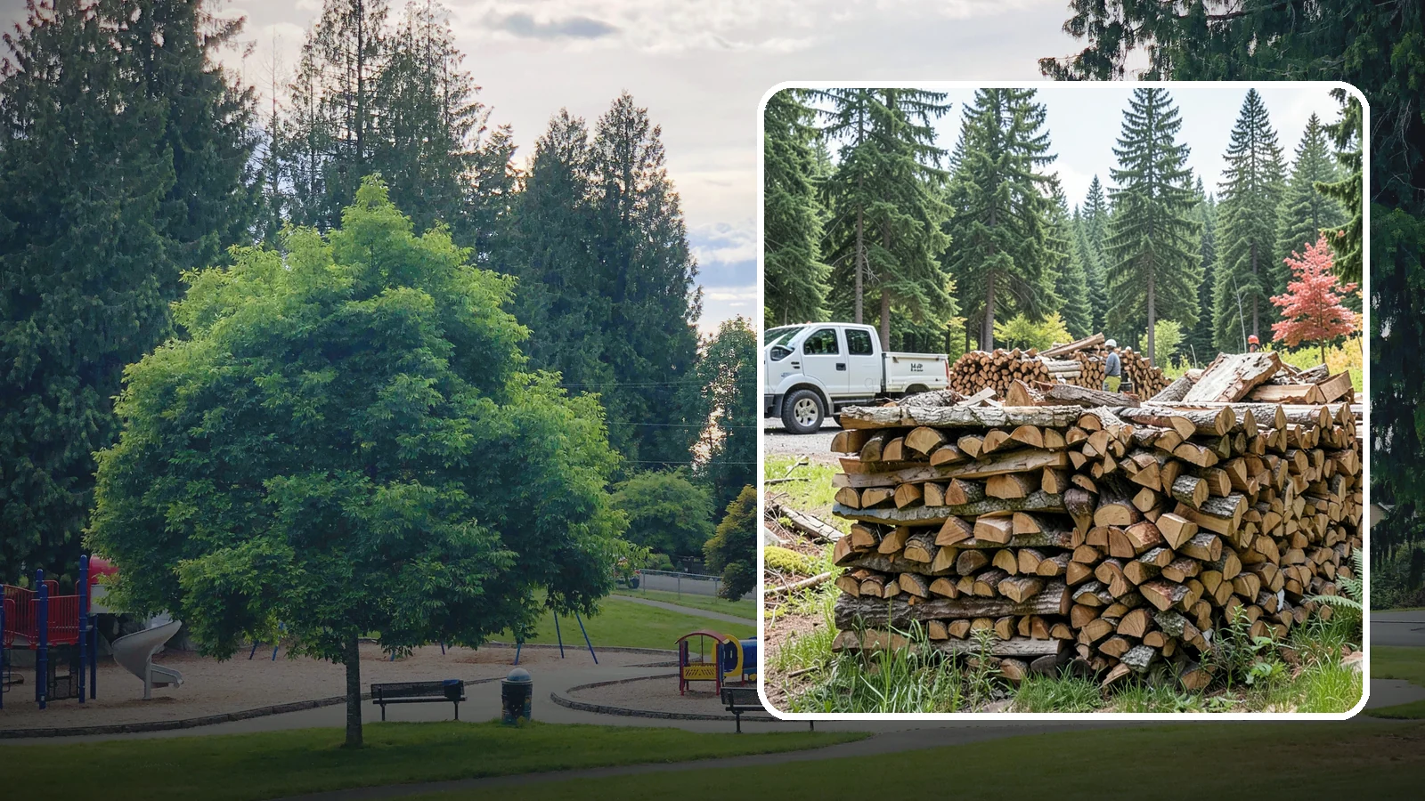 Firewood Sales in Bonney Lake, Pierce County, WA - We sell dependable, properly seasoned firewood by the quantity you need for reliable heat through the damp Pacific Northwest...