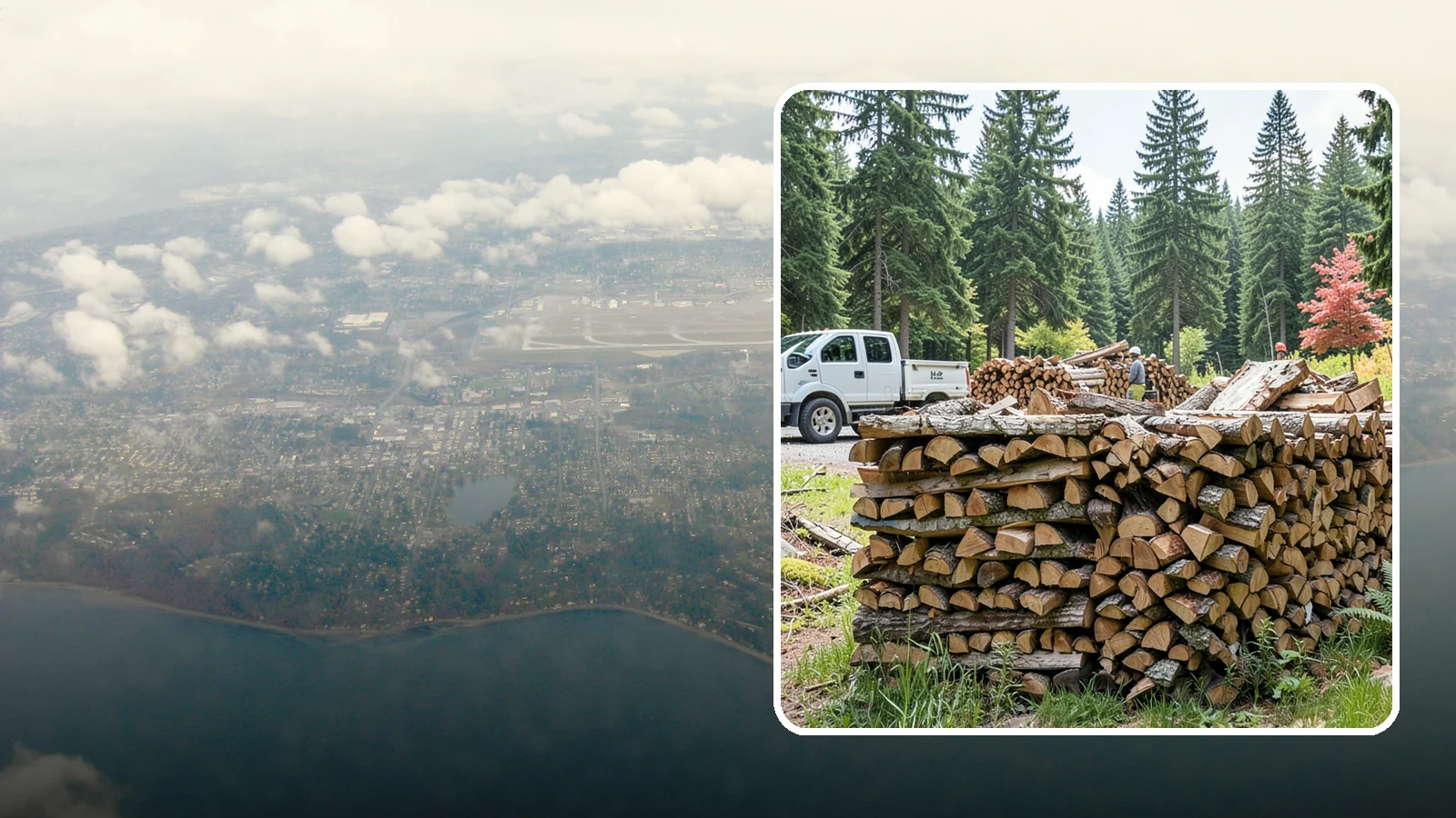 Firewood Sales in Burien, King County, WA - We sell dependable, properly seasoned firewood by the quantity you need for reliable heat through the damp Pacific Northwest...