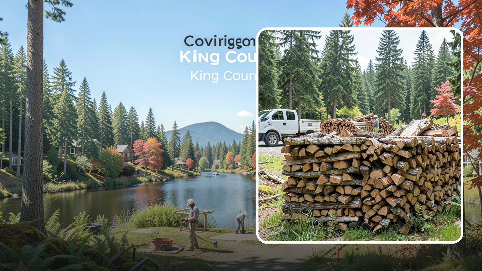 Firewood Sales in Covington, King County, WA - We sell dependable, properly seasoned firewood by the quantity you need for reliable heat through the damp Pacific Northwest...