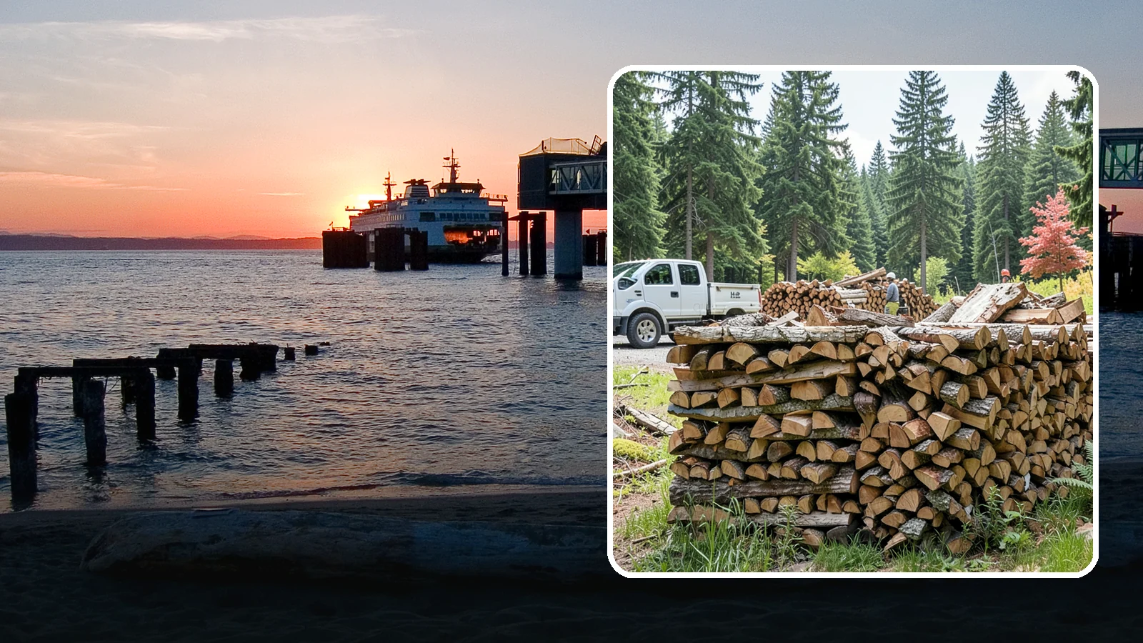 Firewood Sales in Edmonds, Snohomish County, WA - We sell dependable, properly seasoned firewood by the quantity you need for reliable heat through the damp Pacific Northwest...