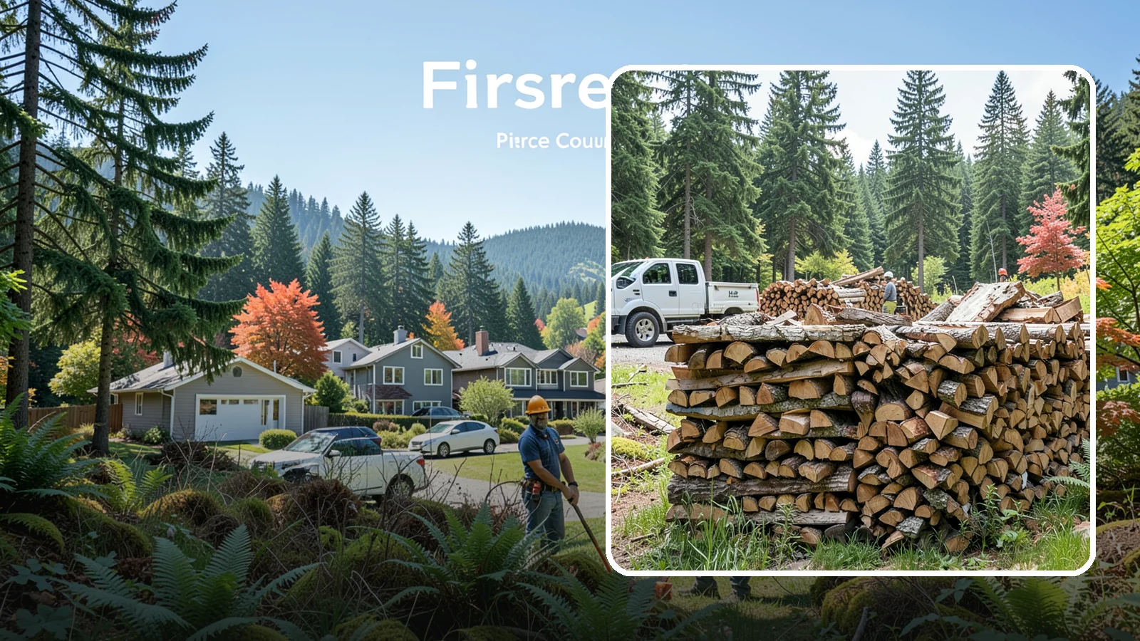 Firewood Sales in Fircrest, Pierce County, WA - We sell dependable, properly seasoned firewood by the quantity you need for reliable heat through the damp Pacific Northwest...