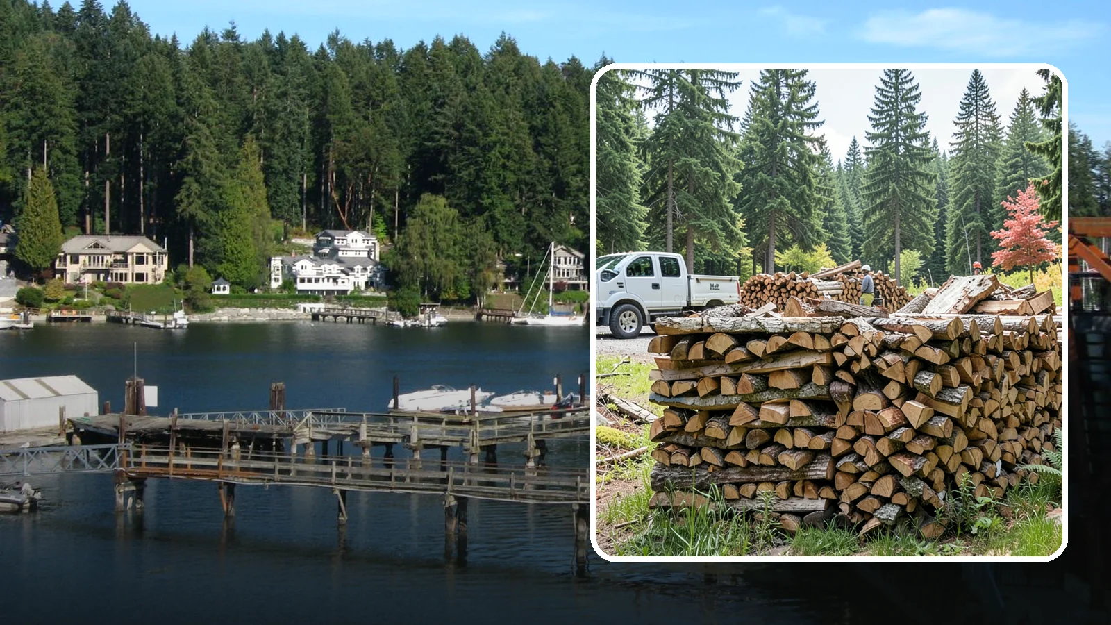 Firewood Sales in Gig Harbor, Pierce County, WA - We sell dependable, properly seasoned firewood by the quantity you need for reliable heat through the damp Pacific Northwest...