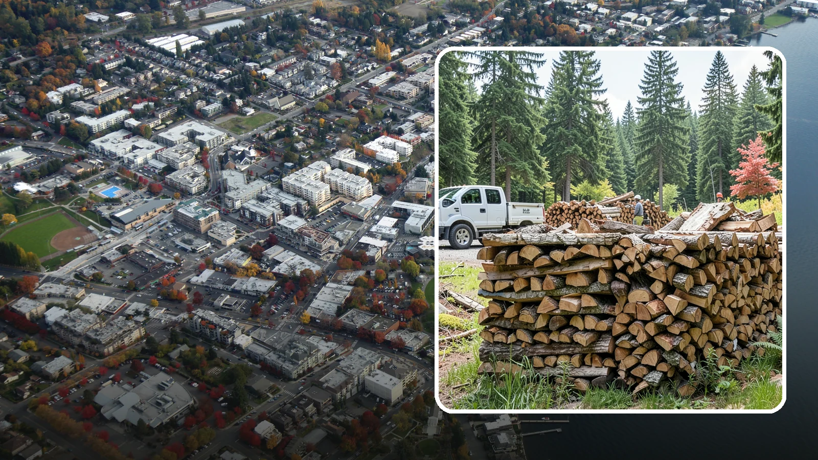 Firewood Sales in Kirkland, King County, WA - We sell dependable, properly seasoned firewood by the quantity you need for reliable heat through the damp Pacific Northwest...