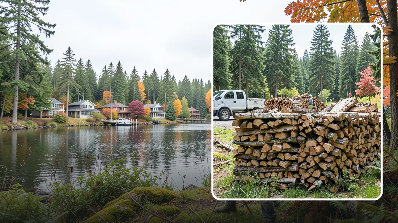 Firewood Sales in La Conner, Skagit County, WA - We sell dependable, properly seasoned firewood by the quantity you need for reliable heat through the damp Pacific Northwest...