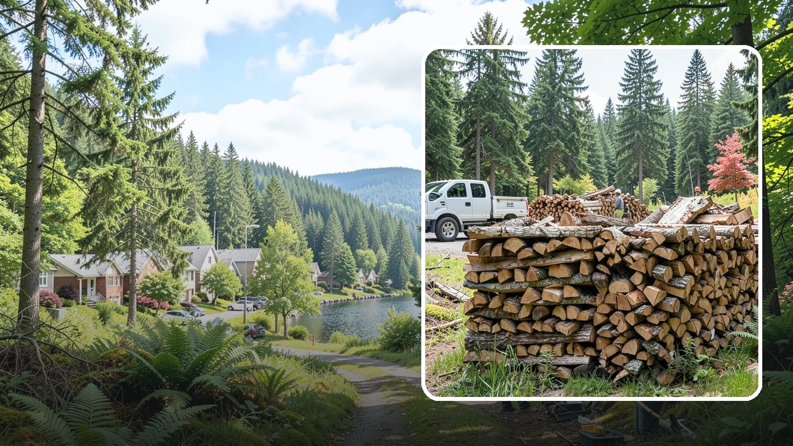 Firewood Sales in Lake Forest Park, King County, WA - We sell dependable, properly seasoned firewood by the quantity you need for reliable heat through the damp Pacific Northwest...