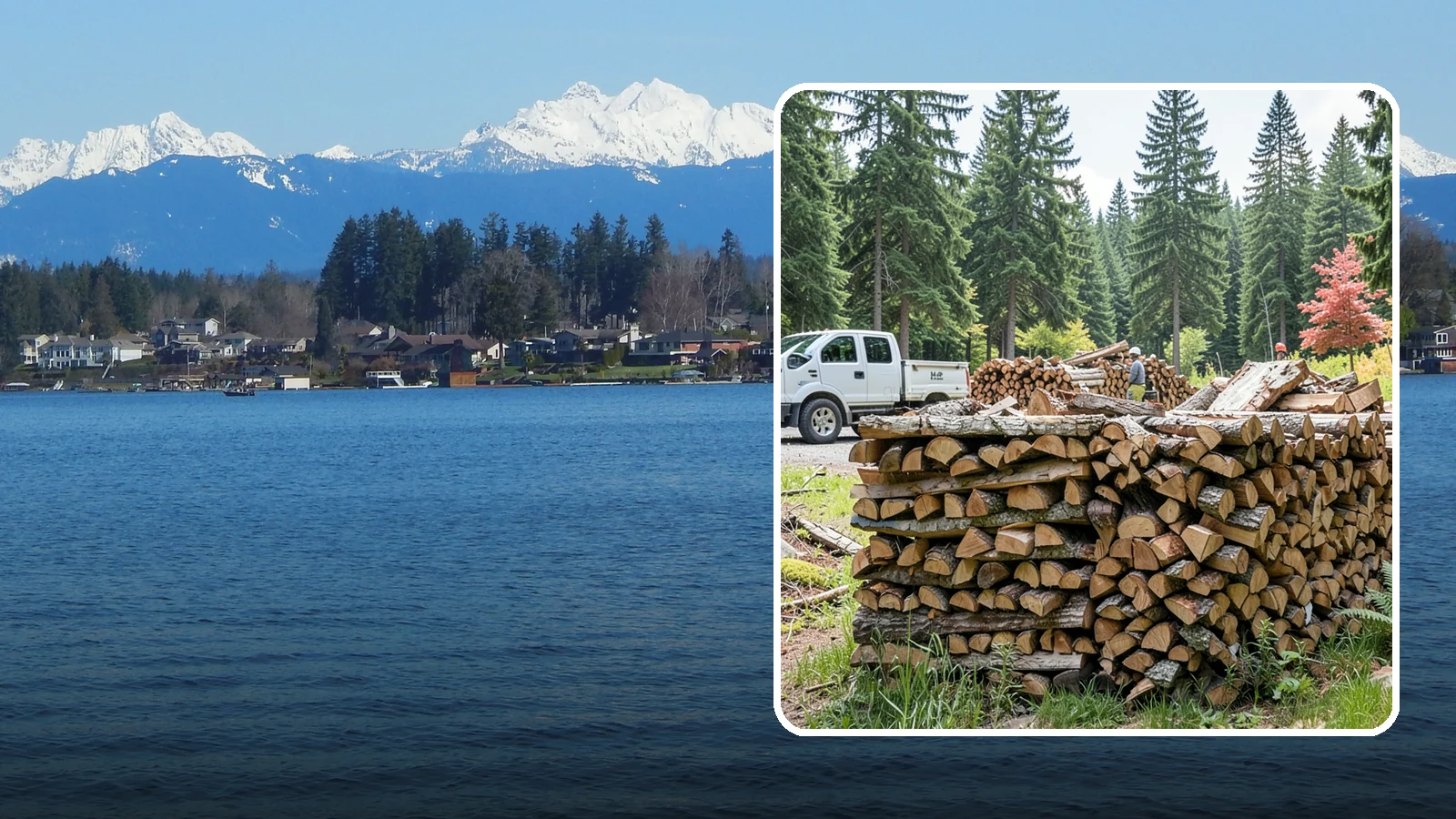 Firewood Sales in Lake Stevens, Snohomish County, WA - We sell dependable, properly seasoned firewood by the quantity you need for reliable heat through the damp Pacific Northwest...
