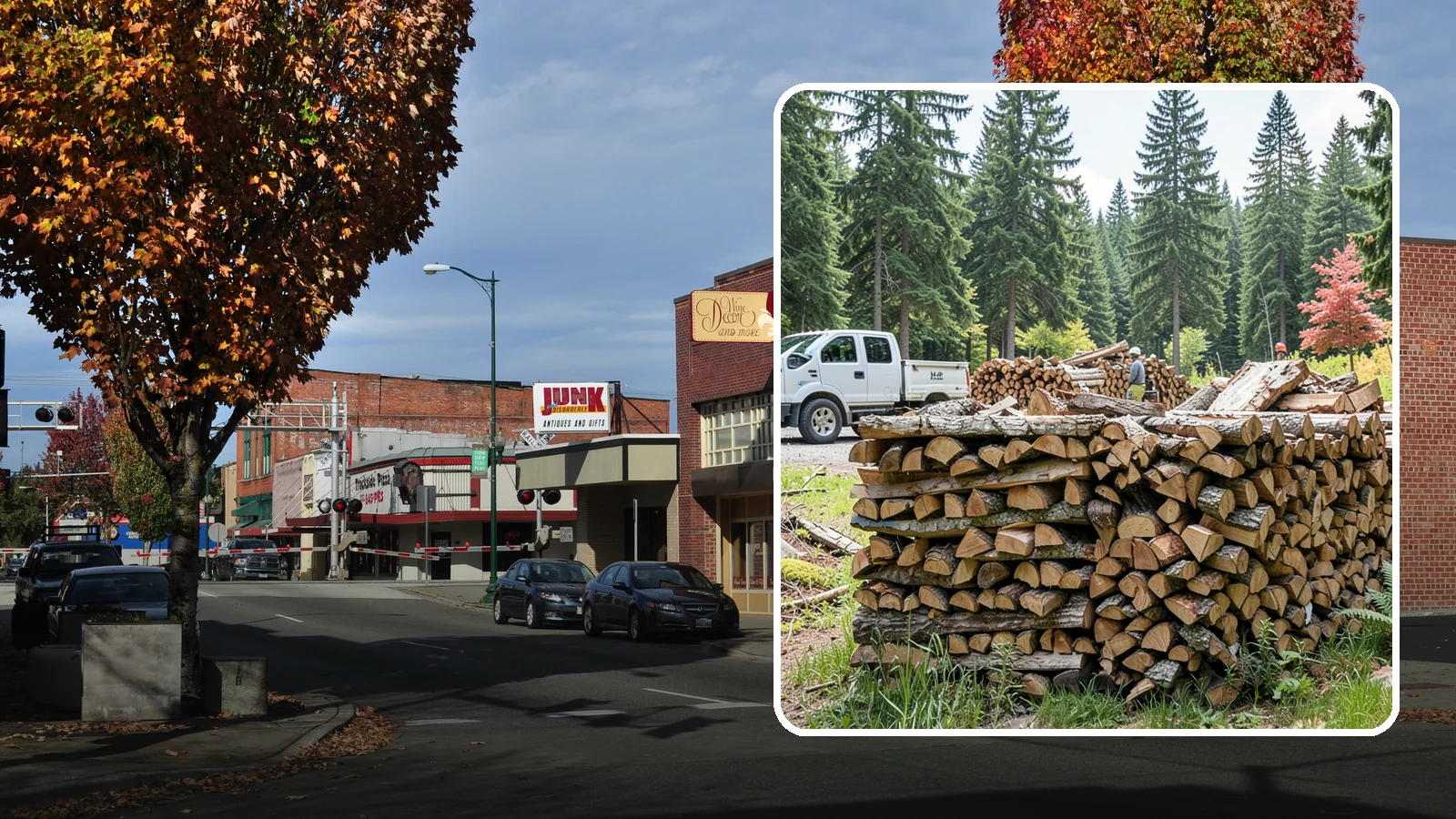 Firewood Sales in Puyallup, Pierce County, WA - We sell dependable, properly seasoned firewood by the quantity you need for reliable heat through the damp Pacific Northwest...