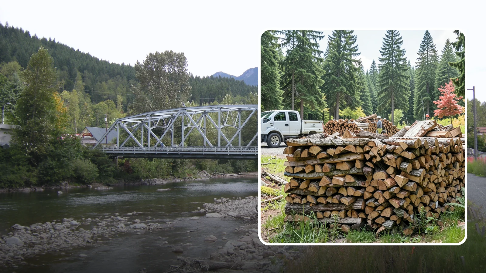 Firewood Sales in Skykomish, King County, WA - We sell dependable, properly seasoned firewood by the quantity you need for reliable heat through the damp Pacific Northwest...