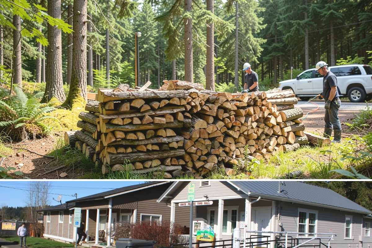 Firewood Sales in South Prairie, Pierce County, WA - Stock up in the shoulder seasons of late summer and fall when supply is strongest and you can burn immediately.