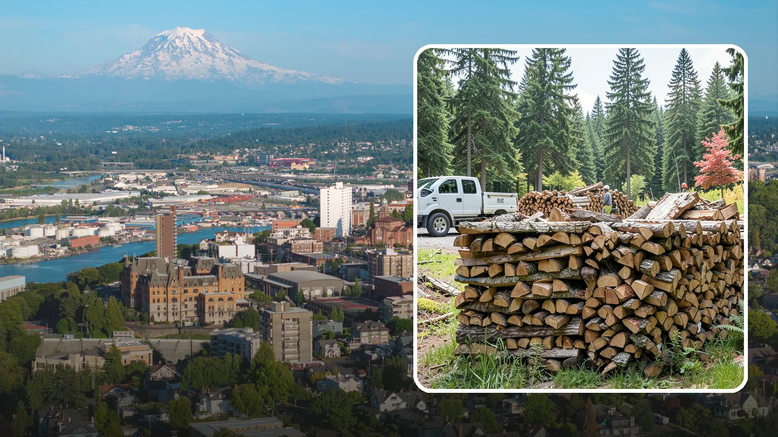 Firewood Sales in Tacoma, Pierce County, WA - We sell dependable, properly seasoned firewood by the quantity you need for reliable heat through the damp Pacific Northwest...