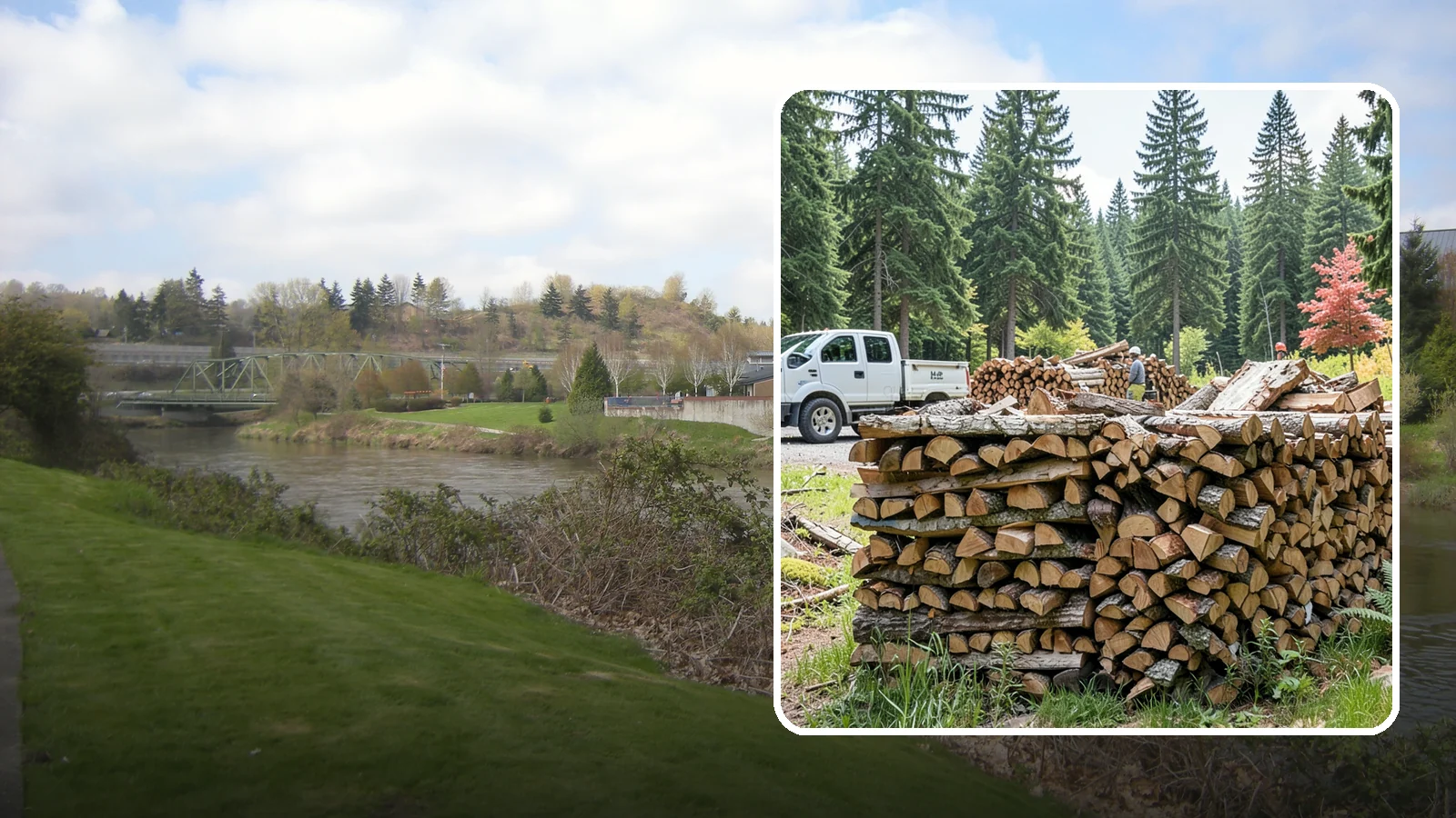 Firewood Sales in Tukwila, King County, WA - We sell dependable, properly seasoned firewood by the quantity you need for reliable heat through the damp Pacific Northwest...