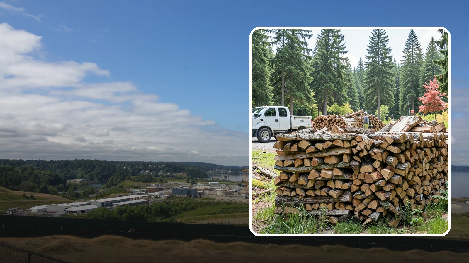 Firewood Sales in University Place, Pierce County, WA - We sell dependable, properly seasoned firewood by the quantity you need for reliable heat through the damp Pacific Northwest...