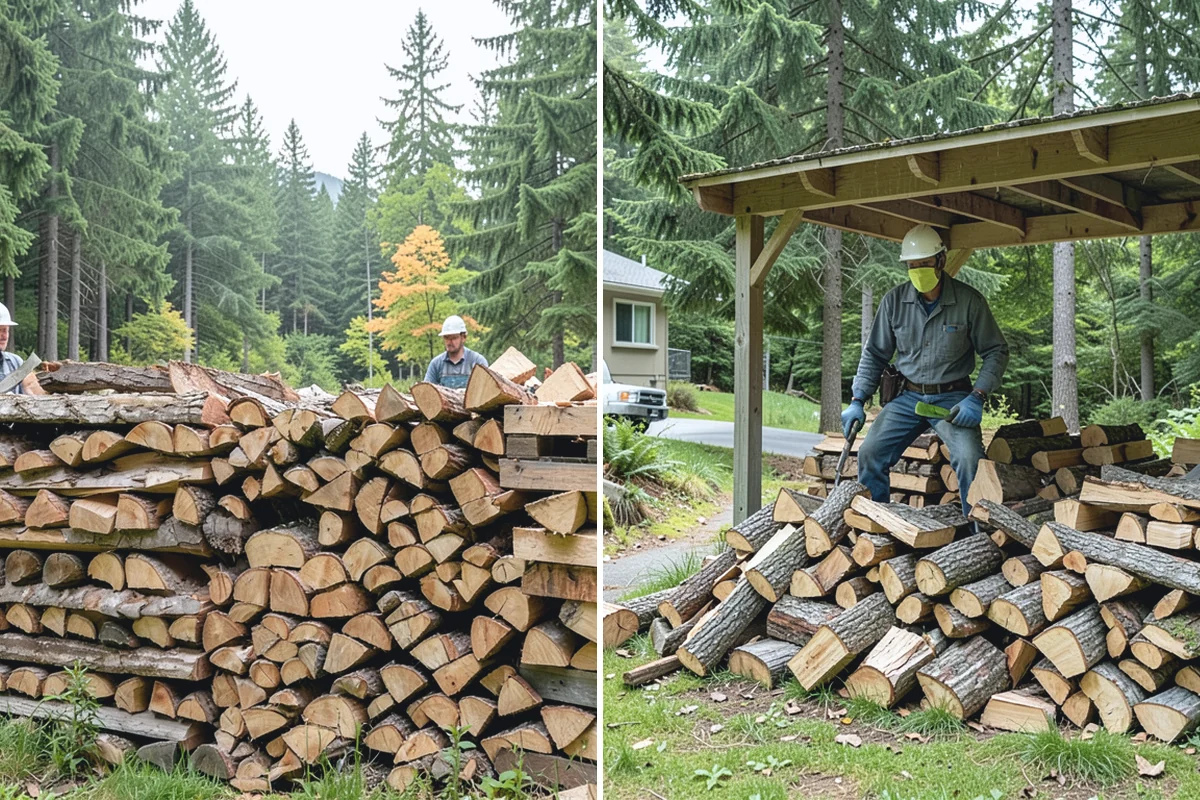 Firewood Splitting in Beaux Arts Village, King County, WA - Discuss your preferred split size and volume